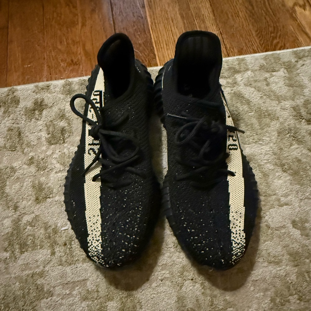 Adidas Black and Cream Sneakers